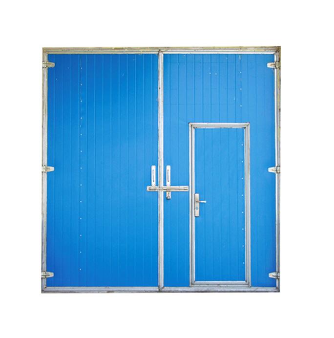 Steel workshop door