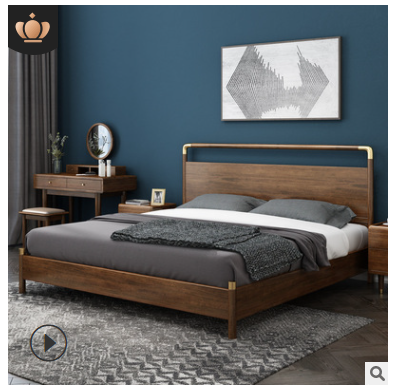 1.5m walnut bed master bedroom