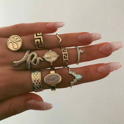 10 PCS Vintage Finger Rings