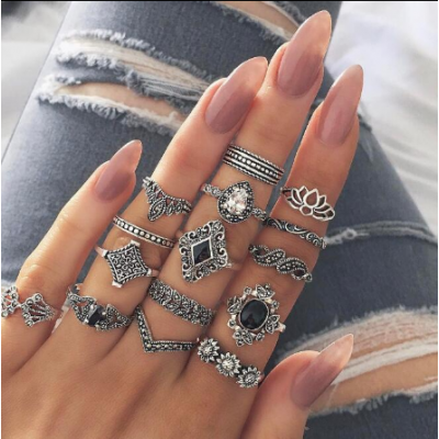 15 PCS Vintage Finger Rings