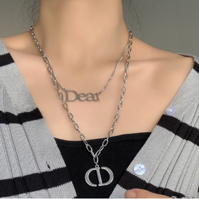 Women CD Letter Necklace