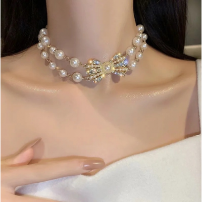 Double Layer Pearl Necklace