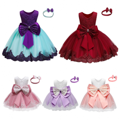 Girl Lace Knot Princess Dress