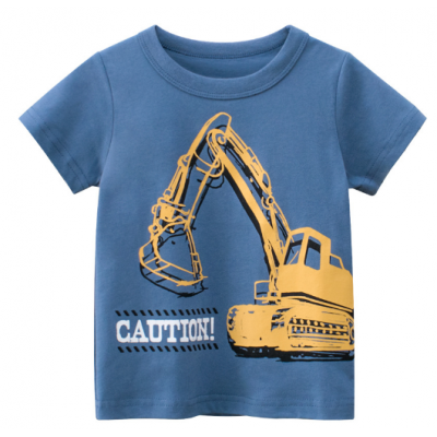 Boy Excavator Printed Tops