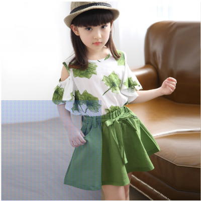 2 Pcs Girl Top Skirt