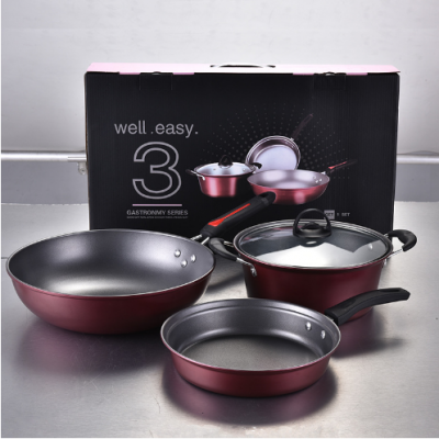 3Pcs Nonstick Coating Pots