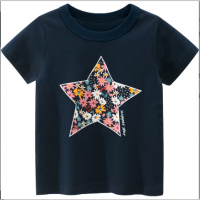 Kid Star Flower Printed Tops