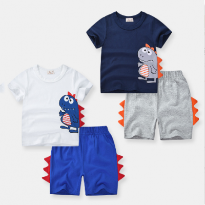 2PCS Kids Dinosaur Tops Pants