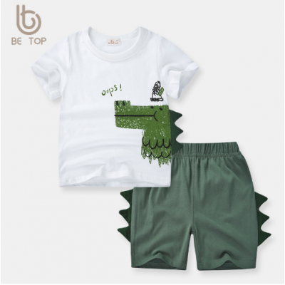 2PCS Kids Dinosaur Tops Pants