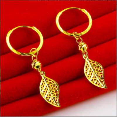 Women Hollow-out Leaf Earrings