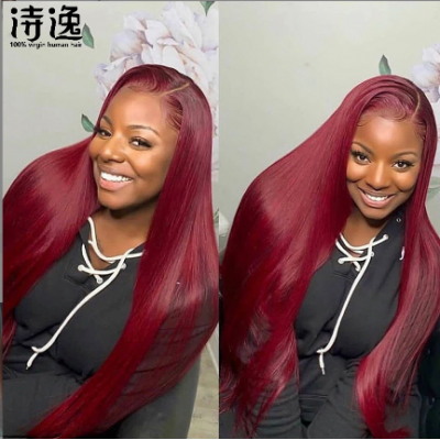 Burgundy Human Hair Wigs