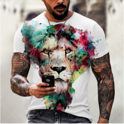 Men's Lion Printed Tops