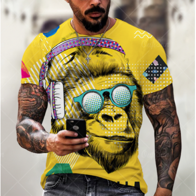 Men's Gorilla Printed Tops