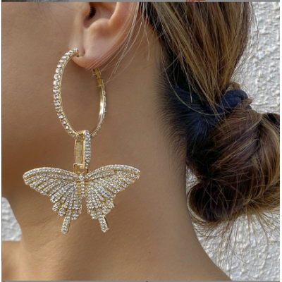 Women Big Butterfly Earrings