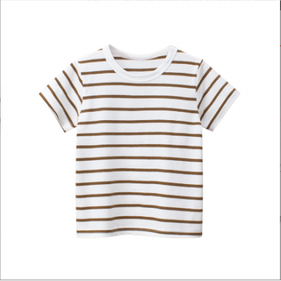 Kids Coffee Stripe Top T-shirt