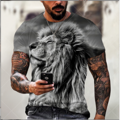 Men's Lion Printed Tops