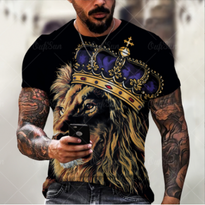 Men's King Lion Printed Tops