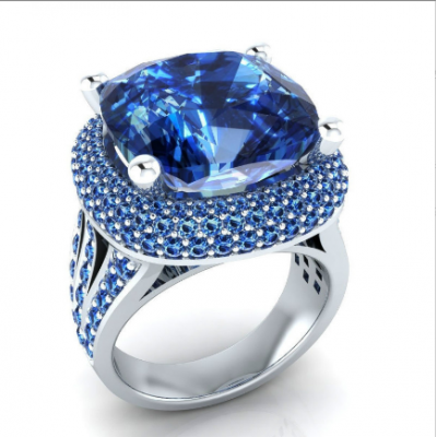 Women Blue Alloy Rings