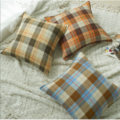 Home Soft Grid Cushion Cover