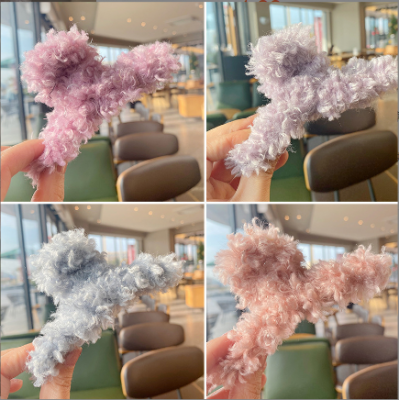 Women Plush Hair Claw Clips