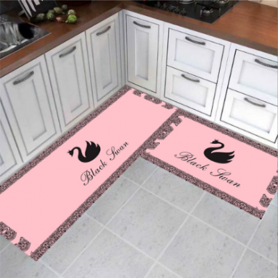 2PCS Swan Kitchen Mat Carpet