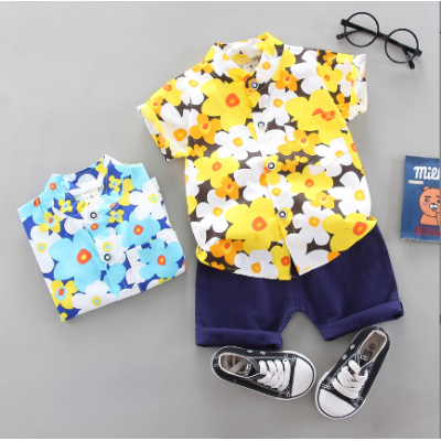 2Pcs Baby Flower Shirt Pants