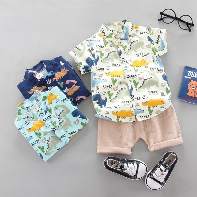 2Pcs Baby Dinosaur Shirt Pants