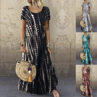 Women Maxi Tie-dyed Dress