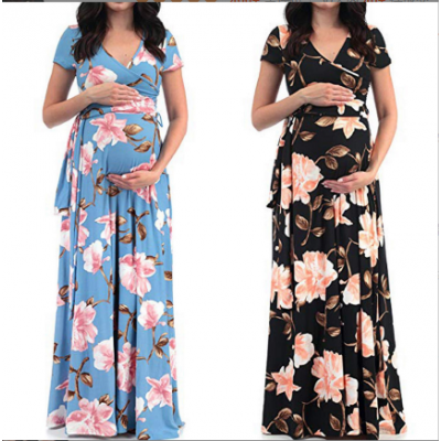 Pregnant Women Flower Dress