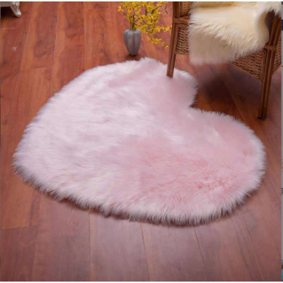 Heart Shape Plush Mat