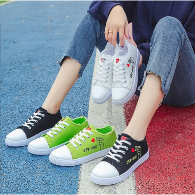 Women Cute Love Canvas Shoes