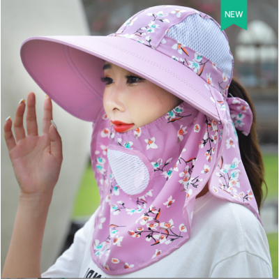 Women Sunfroof Hat With Mask