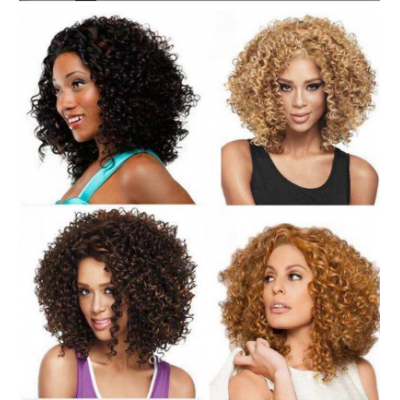 Women Short Curly Wigs