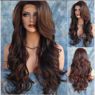 Long Brown Curly Wigs