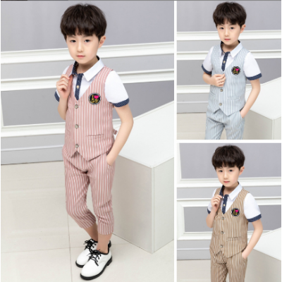 2PCS Kids Waistcoat Pants