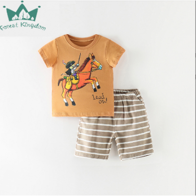 2PCS Kids Horse Top Pants