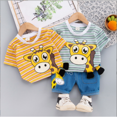 2PCS Kids Deer Top Pants