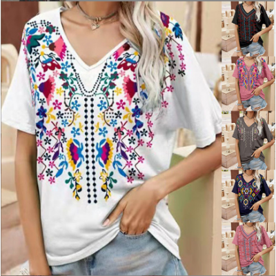 Women Casual Flower Tops