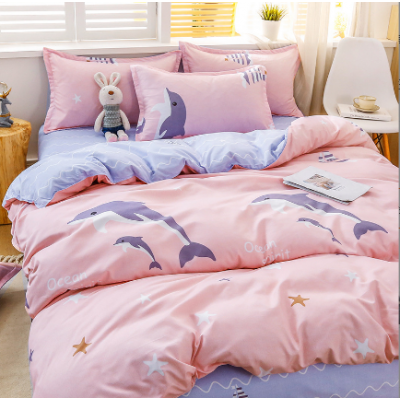 4Pcs Dolphin Bedding Sheet Set