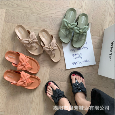 Women Bowknot Flip Flops