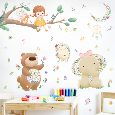 Bear Elephant Wall Stickers