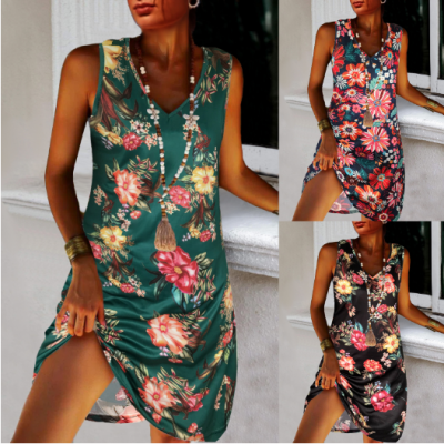 Women Flower Sleeveless Dress