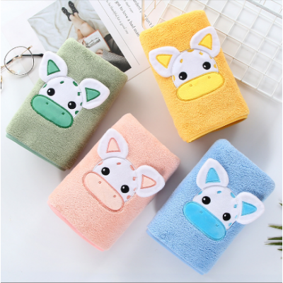 Cow Shape Coral Fleece Towels