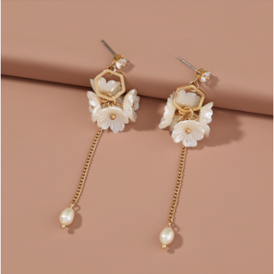 Ins Flowe Pearl Earrings