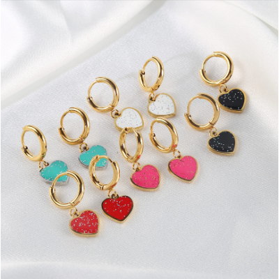 Ins Love Heart Earrings