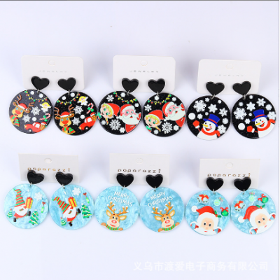 Cute Christmas Round Earrings