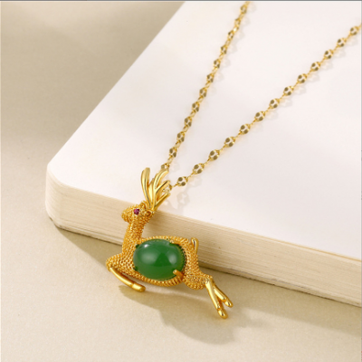 Christmas Elk Necklace