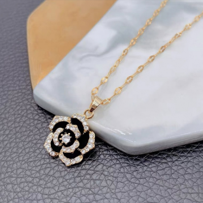 Black Rose Necklace