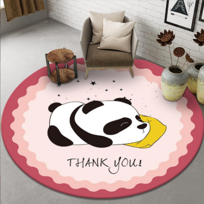 80cm Panda Round Rug Carpet