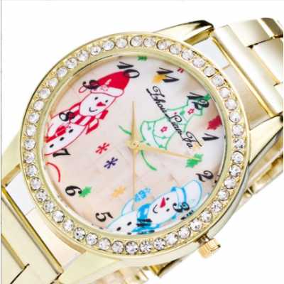 Gold Snowman Quartz Watches